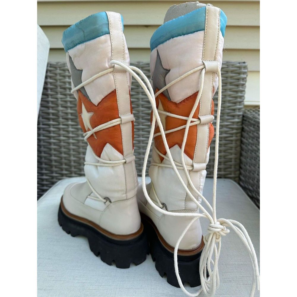 Free People Cream and Orange Star Boots - Picture 5 of 7